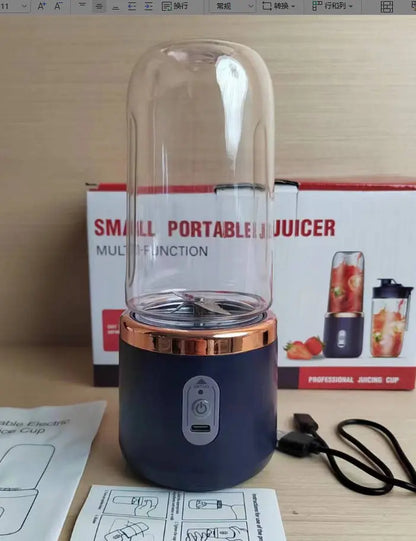 6blade Portable Blender Mini Juicer Cup Extractor Smoothie USB Charging Fruit Squeezer Blender Food Mixer Ice Crusher Portable Juicer Machine null