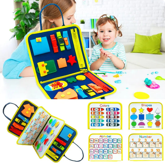 New Busy Book Children's Busy Board Dressing And Buttoning Learning Baby Early Education Preschool Sensory Learning Toy null