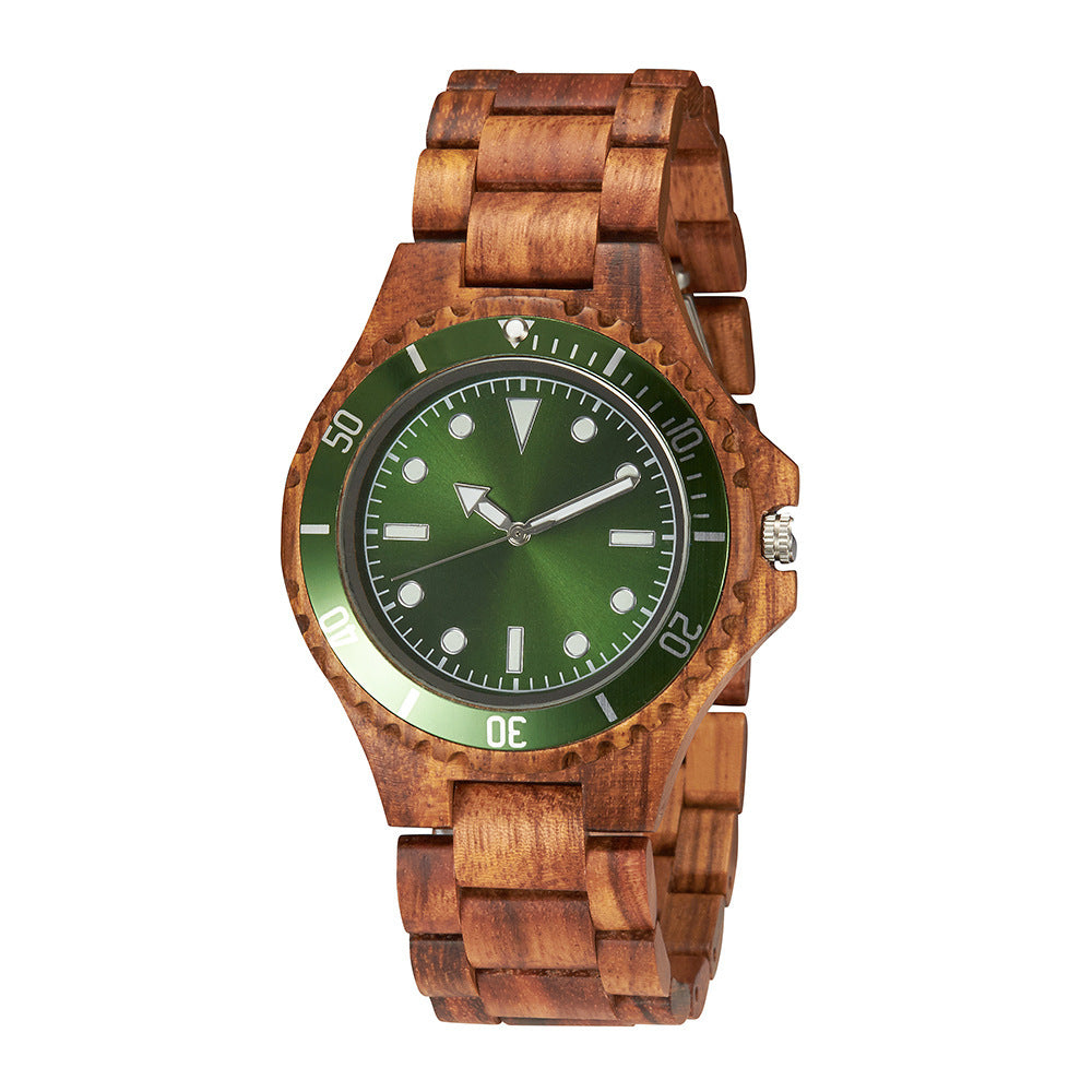 Mens Solid Wood Set Business Quartz Watch null Mens Solid Wood Set Business Quartz Watch