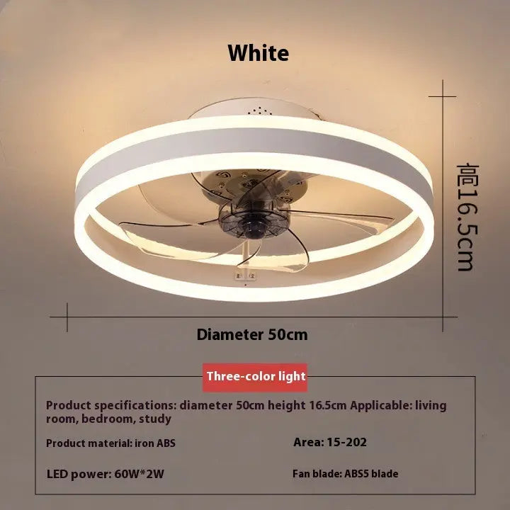 Bedroom Living Room Invisible LED Ceiling Ceiling Fan Lights null