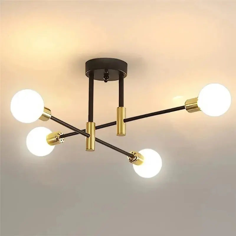 Branch Type Ceiling Lamp Living Room Dining Room Lighting Led Iron Lamp null