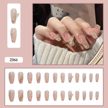 Crystal Butterfly Fake Nail Nails Finished Wear null Crystal Butterfly Fake Nail Nails Finished Wear Crystal Butterfly Fake Nail Nails Finished Wear