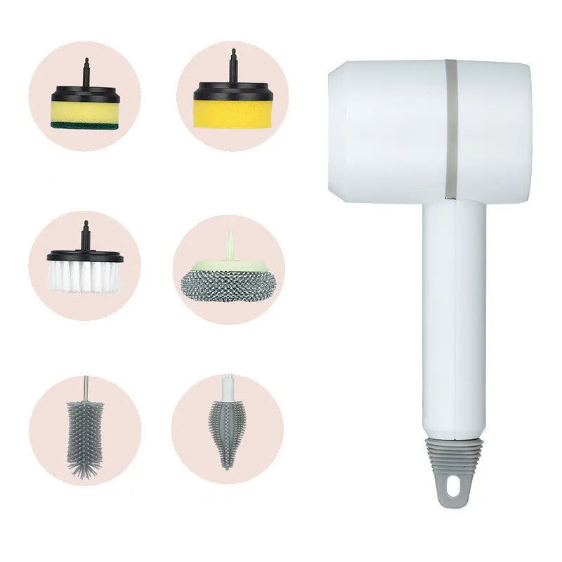 Electric Cleaning Brush Dishwashing Brush Automatic Wireless USB Rechargeable Professional Kitchen Bathtub Tile Cleaning Brushes null