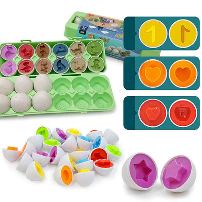 Baby Learning Educational Toy Smart Egg Toy Games Shape Matching Sorters Toys Montessori Eggs Toys For Kids Children null