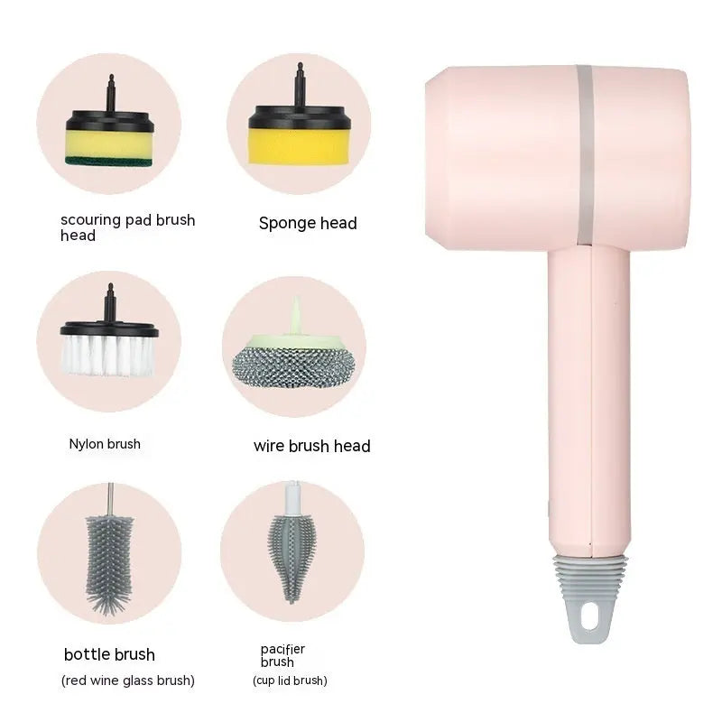 Electric Cleaning Brush Dishwashing Brush Automatic Wireless USB Rechargeable Professional Kitchen Bathtub Tile Cleaning Brushes null