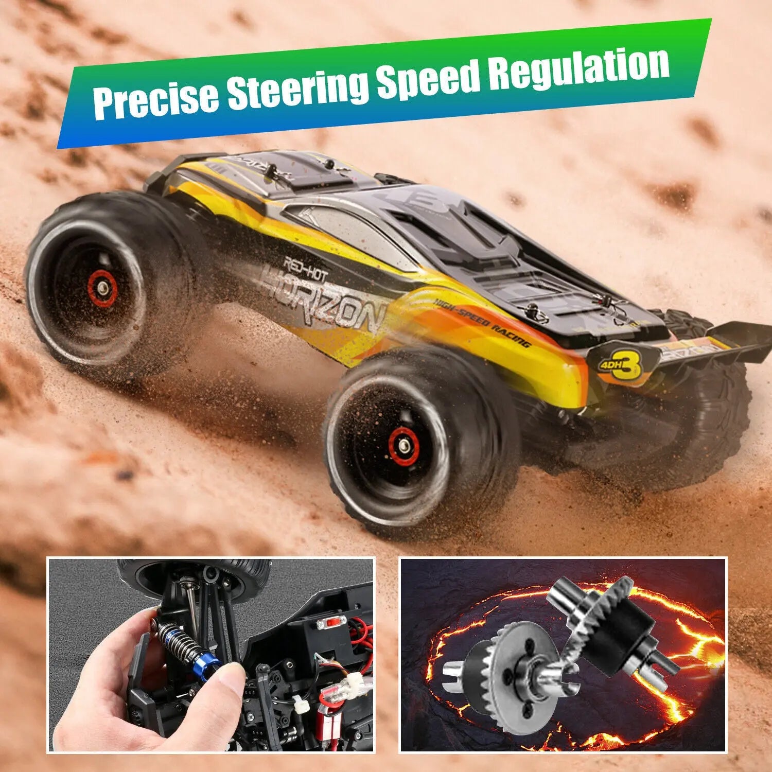 4DRC 1-10 Scale RC Car RC Auto Brushed Moster Truck Remote Control Car Off Road null