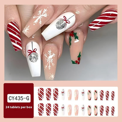 Christmas Wear Fake Nails Nail Sticker null Christmas Wear Fake Nails Nail Sticker Christmas Wear Fake Nails Nail Sticker