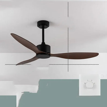 New Scandinavian Industrial Ceiling Fans Without Lights null