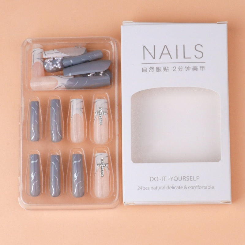 French Manicure Wear Nail Fake Nails French Cross null French Manicure Wear Nail Fake Nails French Cross French Manicure Wear Nail Fake Nails French Cross