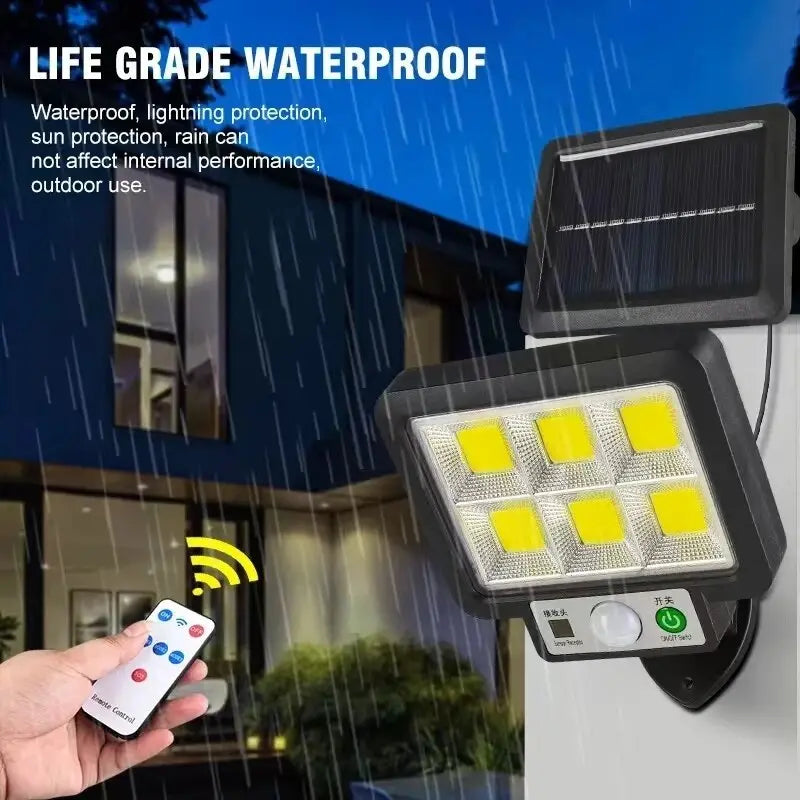 LED Solar Split Wall Lamp 3 Mode Waterproof Motion Sensor Lamps Garden Street Lighting Solar Lamp For Garage Security Wall Light null