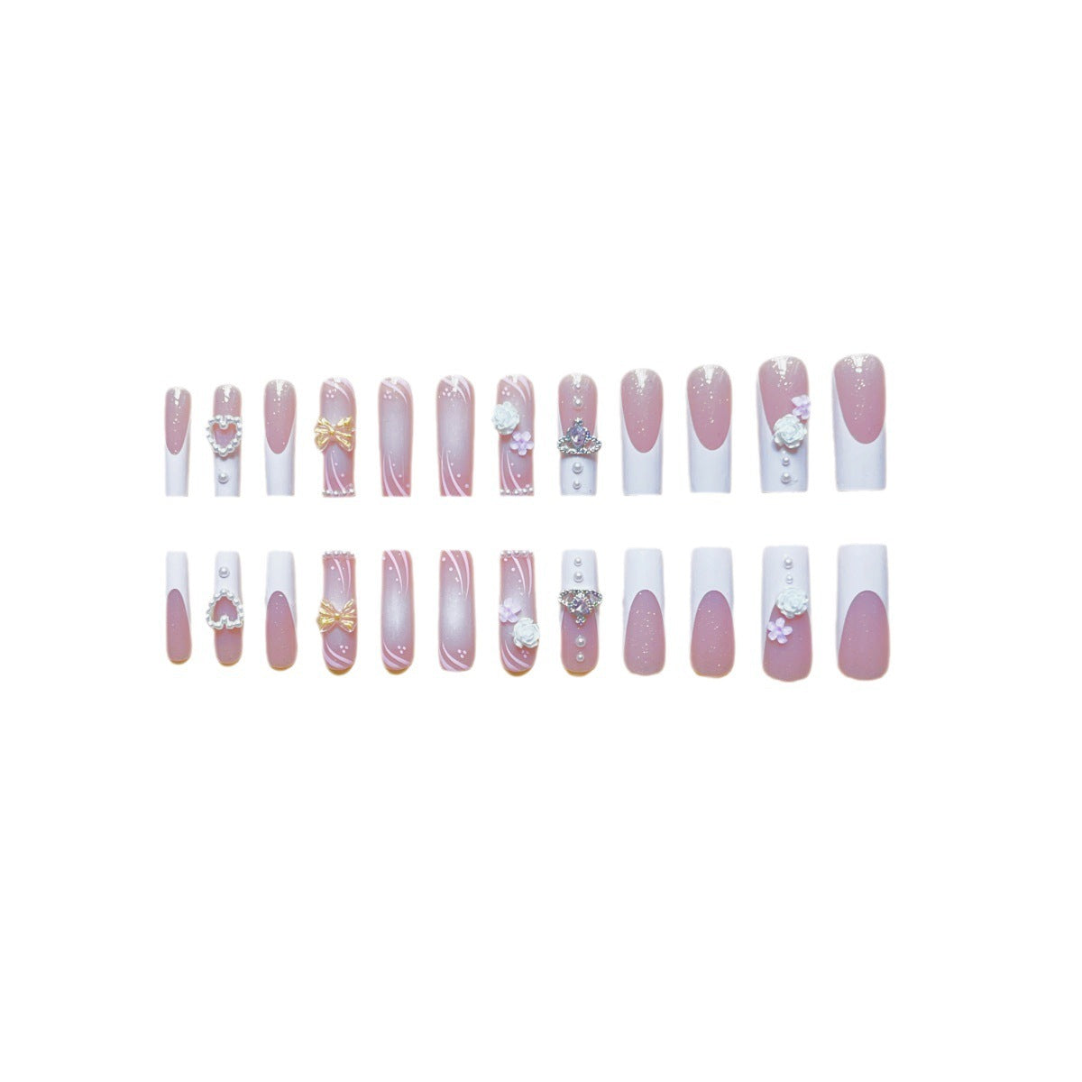 Rectangular Diamond Multi-diamond Press Fake Nails null Rectangular Diamond Multi-diamond Press Fake Nails Rectangular Diamond Multi-diamond Press Fake Nails