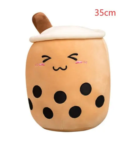 Cute Fruit Drink Plush Stuffed Soft Strawberry Milk Tea Plush Boba Tea Cup Toy Bubble Tea Pillow Cushion Kids Gift null