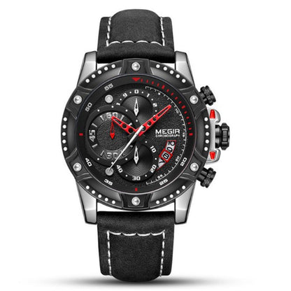 Multifunctional Chronograph Leather Sports Quartz Watch null Multifunctional Chronograph Leather Sports Quartz Watch