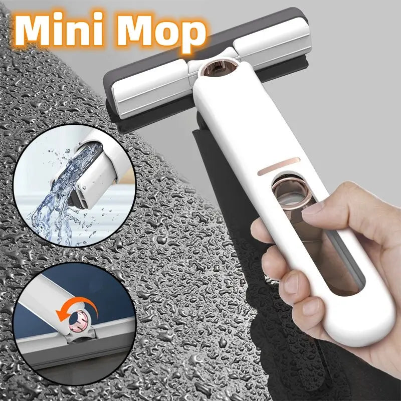 Mini Mops Floor Cleaning Sponge Squeeze Mop Household Cleaning Tools Home Car Portable Wiper Glass Screen Desk Cleaner Mop null