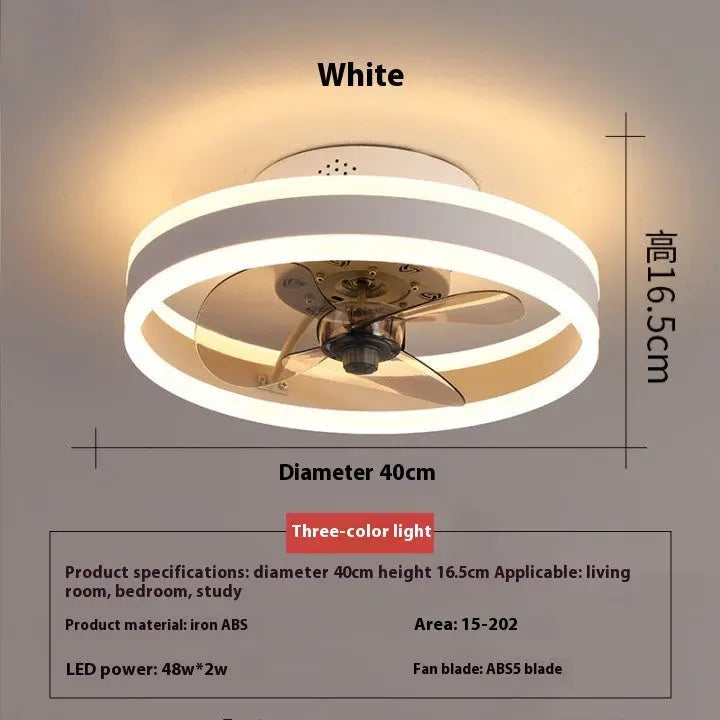 Bedroom Living Room Invisible LED Ceiling Ceiling Fan Lights null