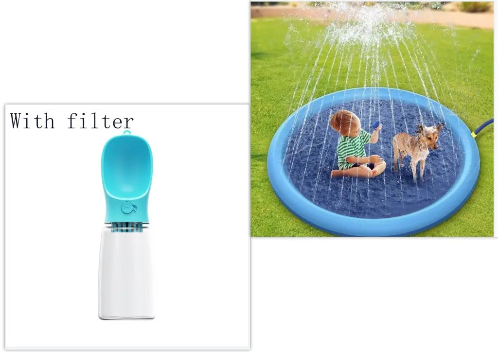 Non-Slip Splash Pad For Kids And Pet Dog Pool Summer Outdoor Water Toys Fun Backyard Fountain Play Mat null