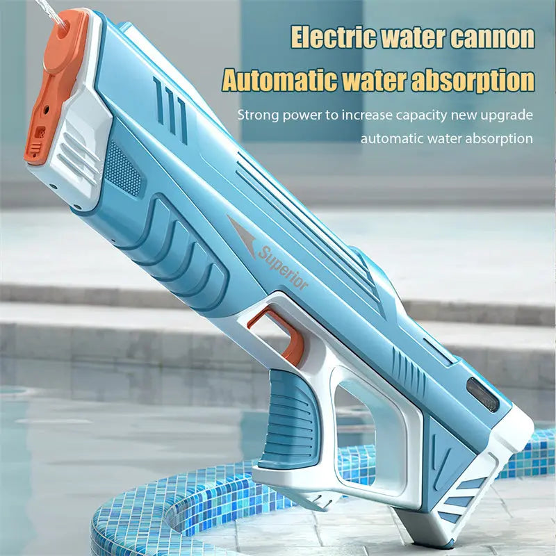 Summer Full Automatic Electric Water Gun Toy Induction Water Absorbing High-Tech Burst Water Gun Beach Outdoor Water Fight Toys null