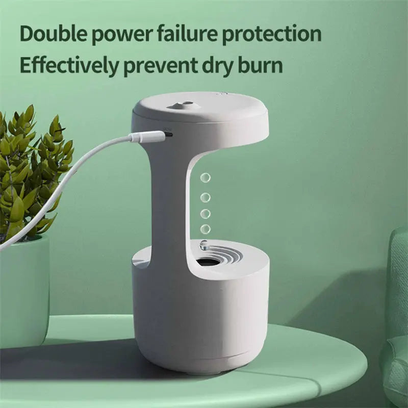 Bedroom Anti-Gravity Humidifier With Clock Water Drop Backflow Aroma Diffuser Large Capacity Office Bedroom Mute Heavy Fog Household Sprayer null