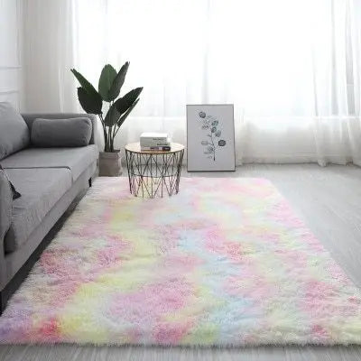 Tie-dyed Wool Carpets, Living Room Plain PV Pile Carpets null