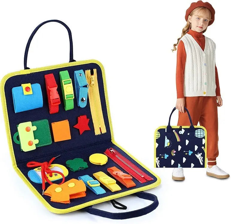 New Busy Book Children's Busy Board Dressing And Buttoning Learning Baby Early Education Preschool Sensory Learning Toy null