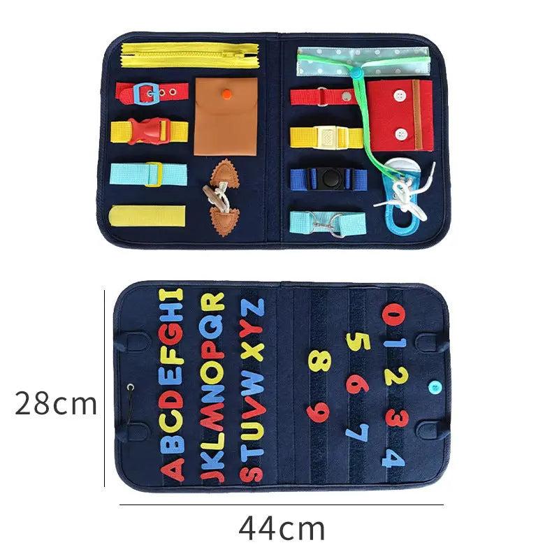 New Busy Book Children's Busy Board Dressing And Buttoning Learning Baby Early Education Preschool Sensory Learning Toy null