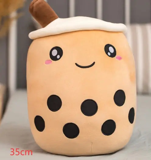 Cute Fruit Drink Plush Stuffed Soft Strawberry Milk Tea Plush Boba Tea Cup Toy Bubble Tea Pillow Cushion Kids Gift null