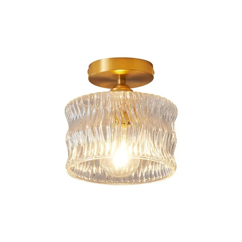 Brass Glass Ceiling Lamp Corridor Ceiling Lamp null