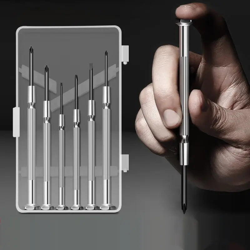 Multifunctional Dual-use Screwdriver Set For Small Cross Clocks null