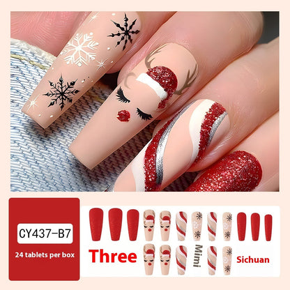 Christmas Wear Fake Nails Nail Sticker null Christmas Wear Fake Nails Nail Sticker Christmas Wear Fake Nails Nail Sticker