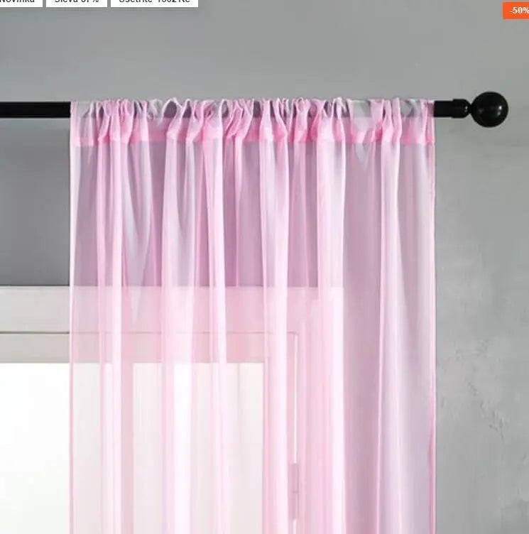 Modern And Simple Pure Color Cotton And Linen Window Screen null