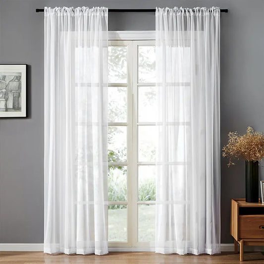 Modern And Simple Pure Color Cotton And Linen Window Screen null