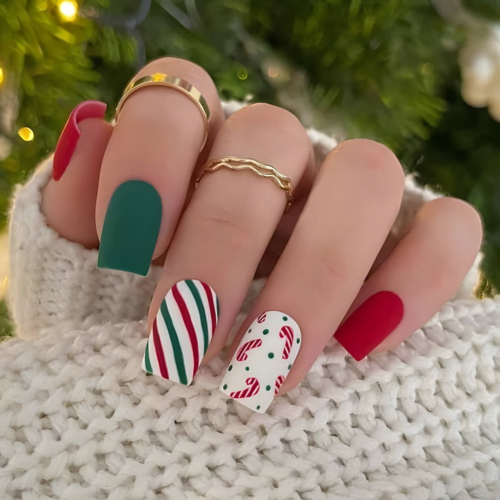 Christmas Wear Fake Nails Nail Sticker null Christmas Wear Fake Nails Nail Sticker Christmas Wear Fake Nails Nail Sticker