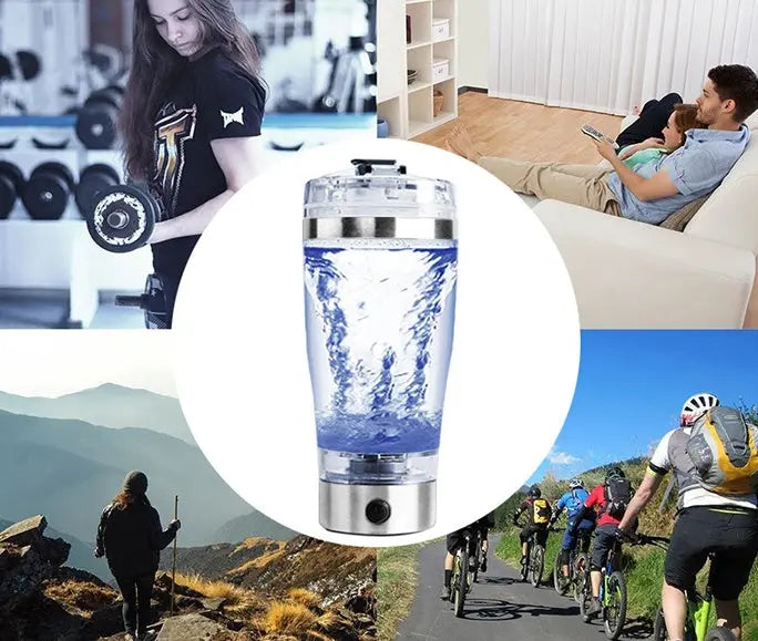 Electric Protein Shake Stirrer USB Shake Bottle Milk Coffee Blender Kettle Sports And Fitness Charging Electric Shaker Cup null