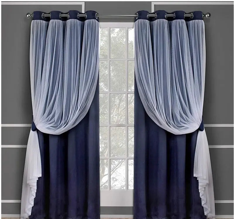 Curtain Lace Double Layer Shading null