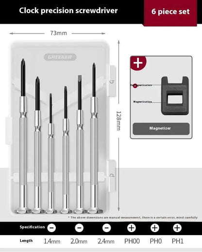 Multifunctional Dual-use Screwdriver Set For Small Cross Clocks null