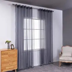 Modern And Simple Pure Color Cotton And Linen Window Screen null