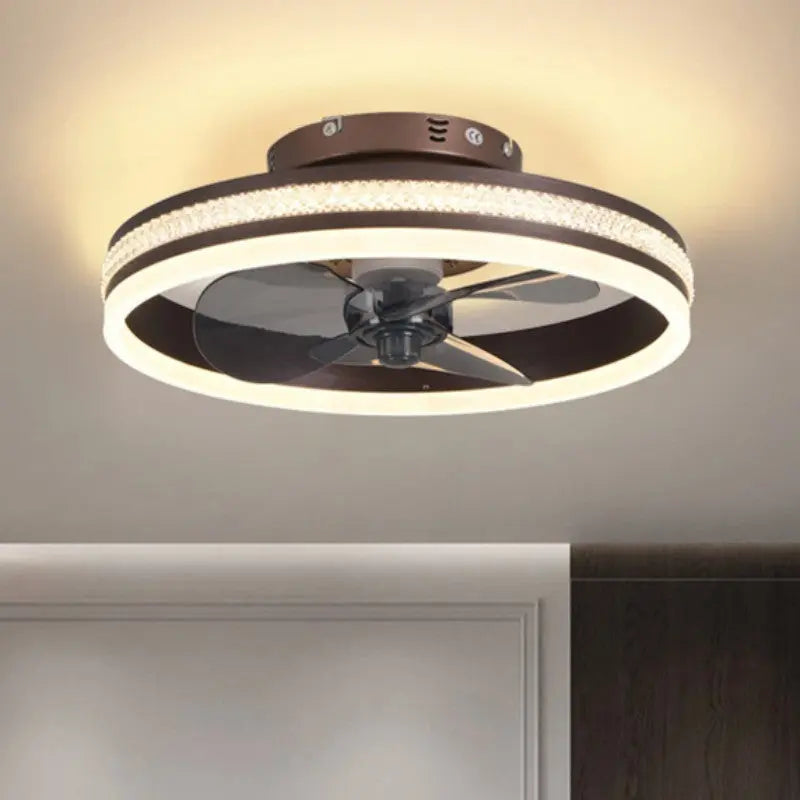 Bedroom Living Room Invisible LED Ceiling Ceiling Fan Lights null