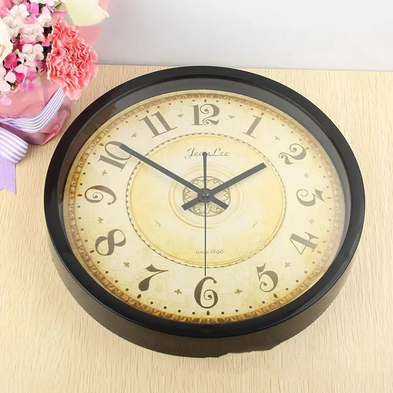 Arabic Digital Bedroom Study Mute Second Sweeping Wall Clocks null